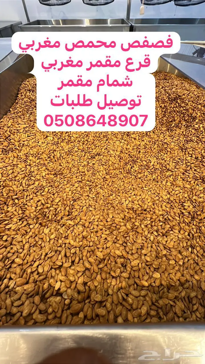 فصفص مغربي وقرع مقمر مغربي وشمام تحميص يومي 1