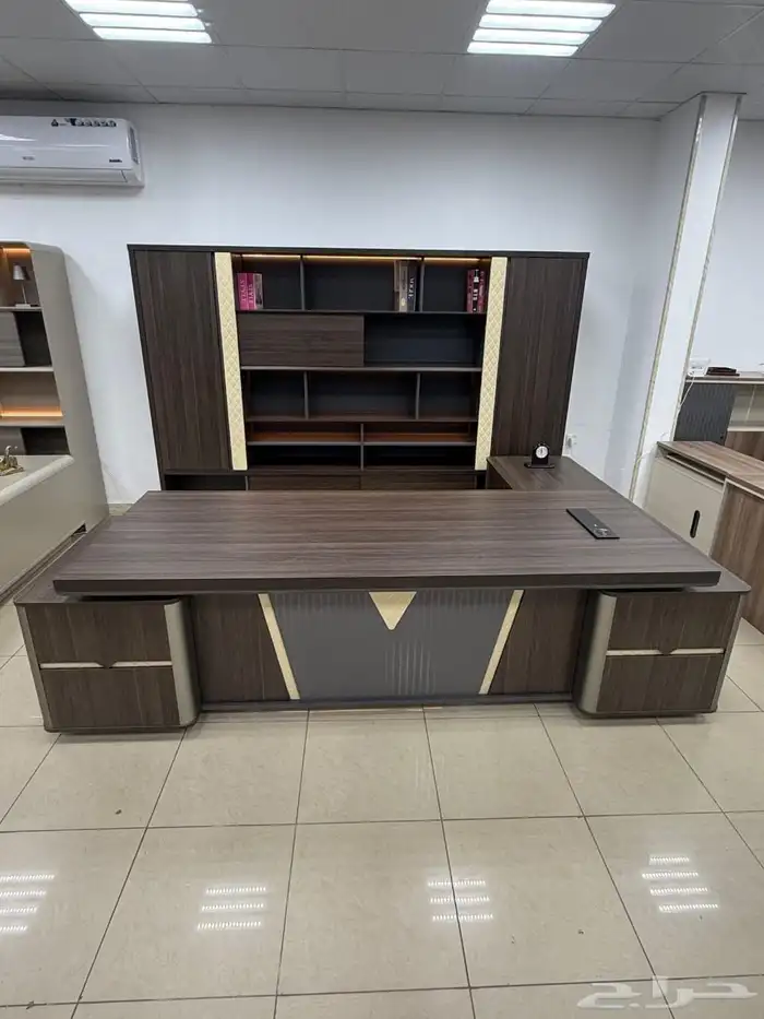 مكاتب إدارة مودرن اثاث طقم مكتب فخم كبير طويل مكتب مدير طقم 3