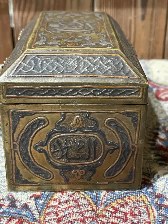 صندوق نحاس نقش فضة صب 4