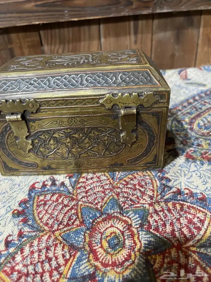 صندوق نحاس نقش فضة صب 2