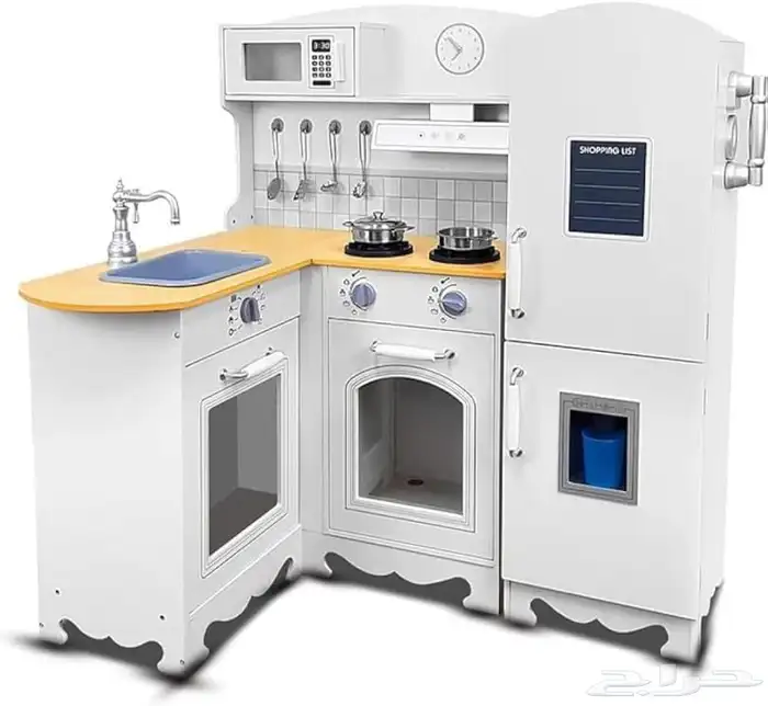 مطبخ خشبي للاطفال بتصميم كلاسيكي - لعبة مطبخ بتصممي زاوية 8