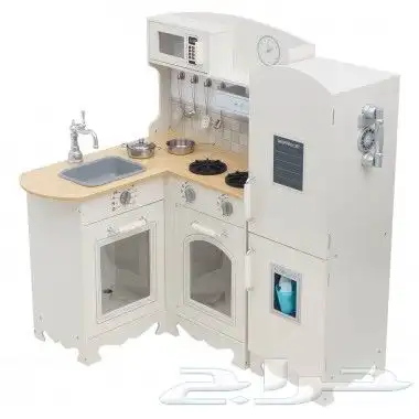 مطبخ خشبي للاطفال بتصميم كلاسيكي - لعبة مطبخ بتصممي زاوية 0