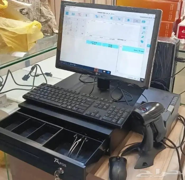 جهاز كاشير بسعر اقتصادي مع برنامج للبقالات ومحلات تجارية 1