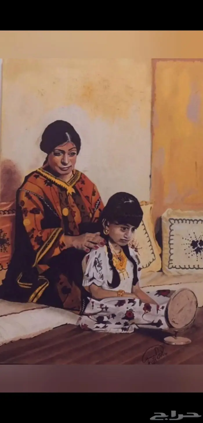 لوحات فنية رسم يد الرسام علي المحيسن زيتية كانفس 19