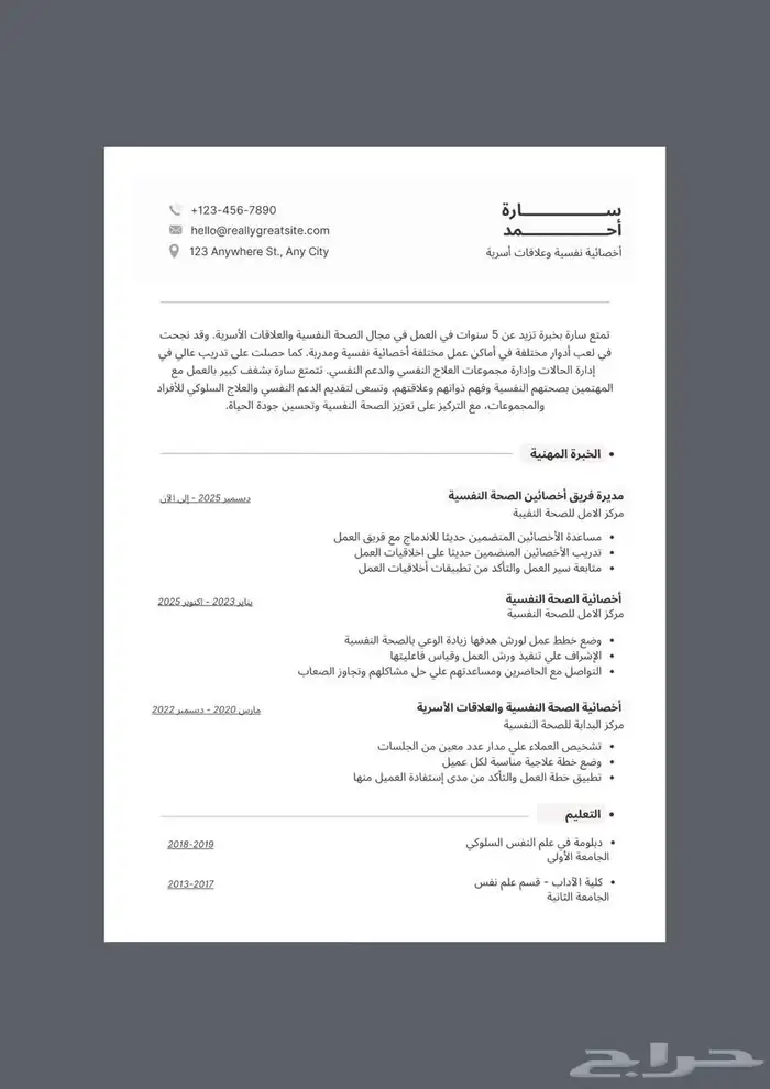 تصميم سيرة ذاتية بشكل احترافي بسعر مناسب 3