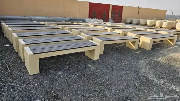 كراسي خرسانية جلسات حدائق مصدات تجميلية 38