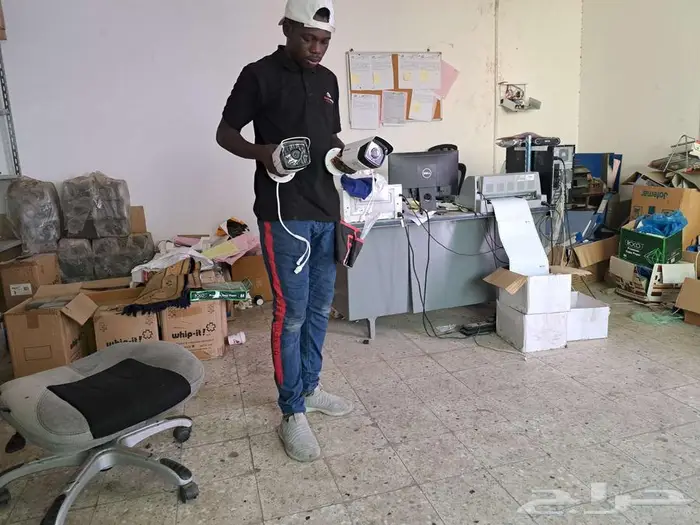 تركيب وتمديد كاميرات انتركم شبكات سماعات جهاز بصمه 3