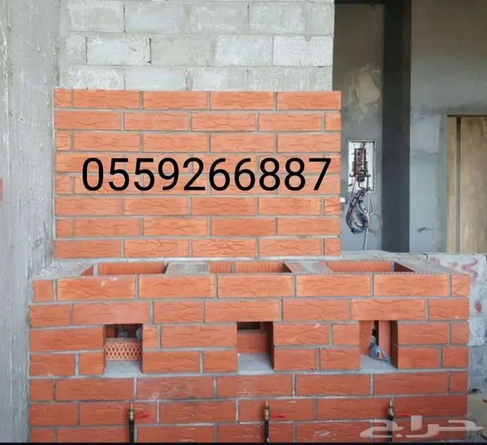بناء افران بيتزا فرن ديزل فرن غاز تركيب قرميد شوايات 5