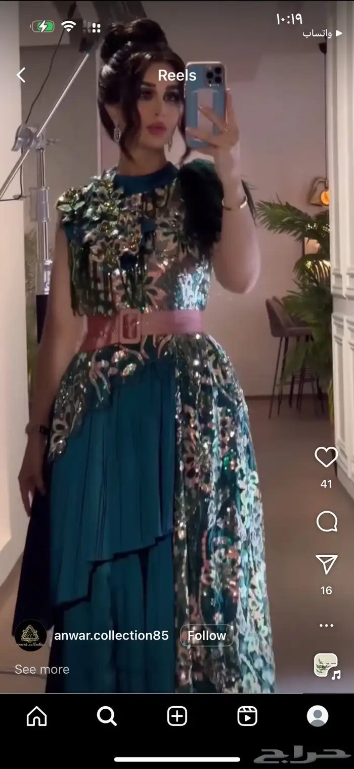 فستان من المصممه الكويتيه انوار كوكلشن لبسه واحده 5ساعات 2