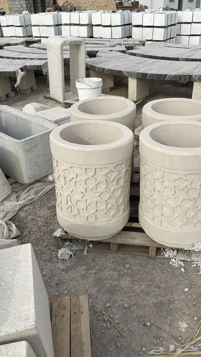 كراسي خرسانيه تسويرة ارضي احواض زهور احواض نفايات 8