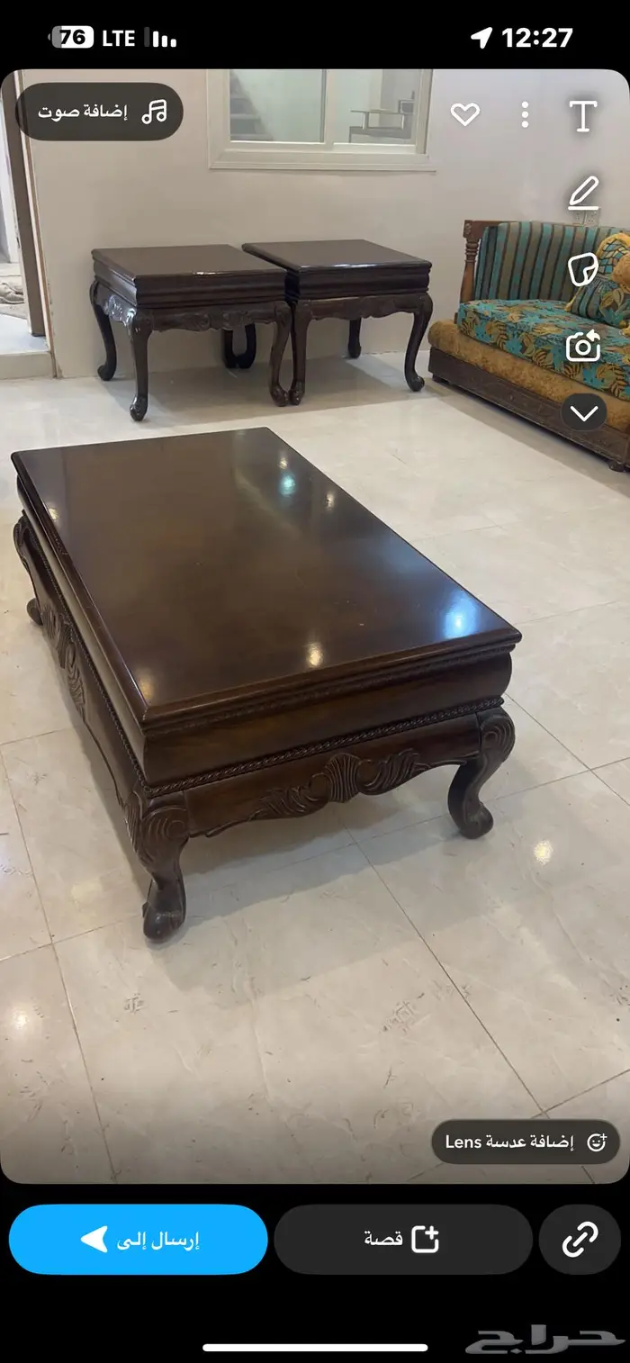 طاوله للمجلس كبيره و2 للزوايا 1