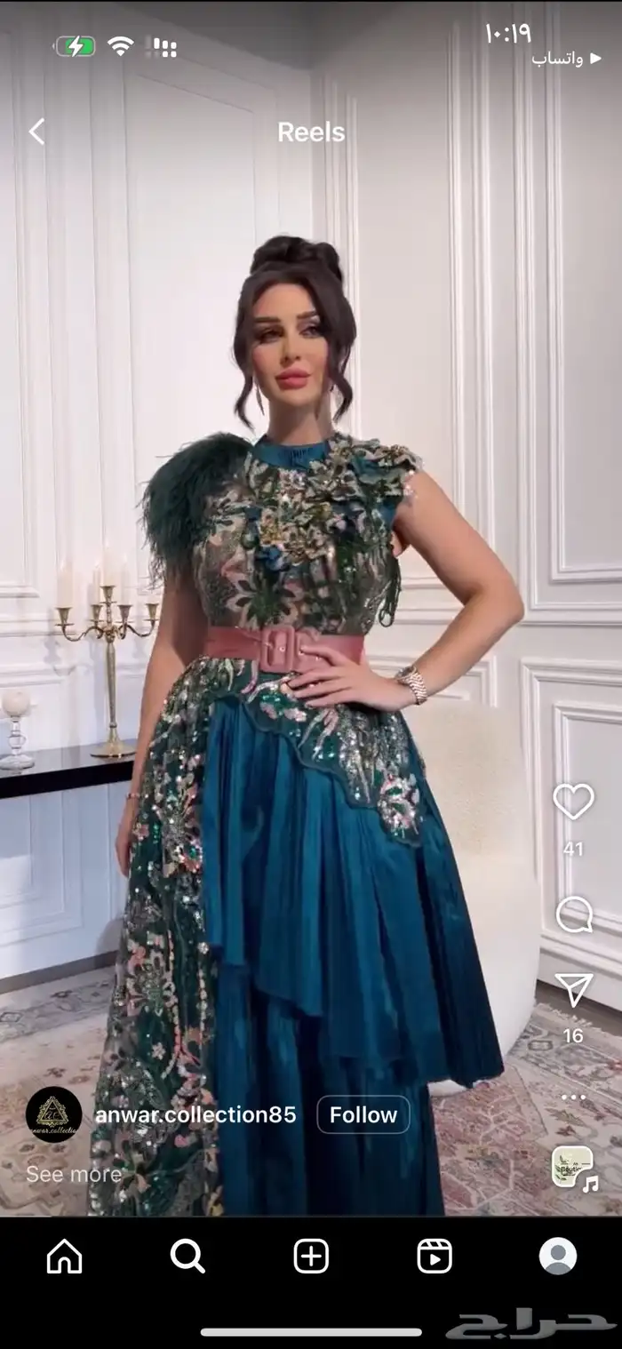 فستان من مصممه كويتيه جديد لبسه واحده 5 ساعات 1