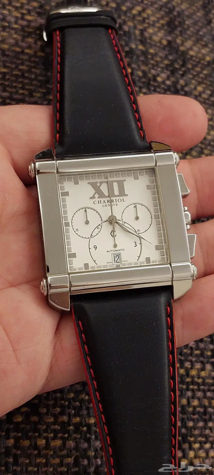 ساعة نوع شاريول أوتوماتيك كرونوغراف رجالية حجم كبير سويسرية 1