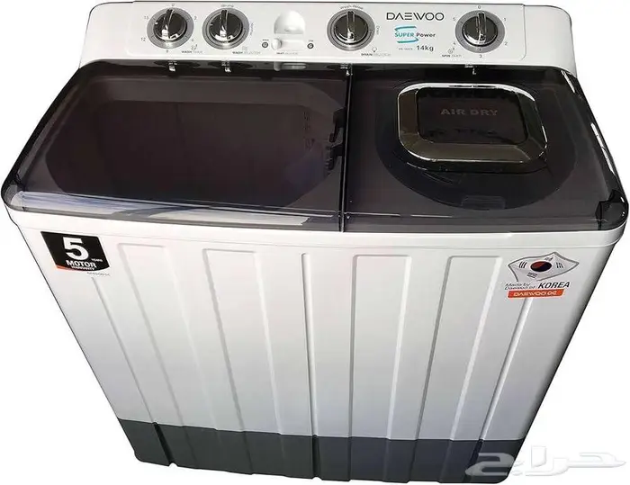 غسالة دايو حوضين 13 كيلو جديدة بالكرتون ضمان سنتين 0