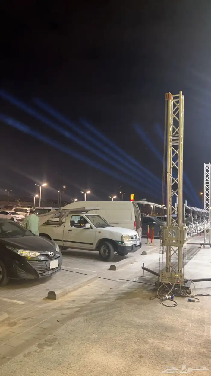 افتتاحات. تراس. اضاءات. شاشات. شرار. ليازر 6