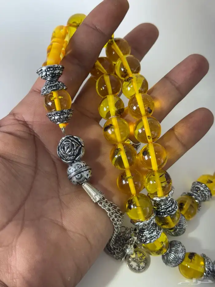 سبحة محشره نمل اسود مع كركوشه حلبيه 3