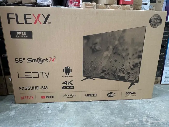 شاشه 55 بوصه فليكسي الذكي بنظام اندرويد   سمارت 4K Google tv 0