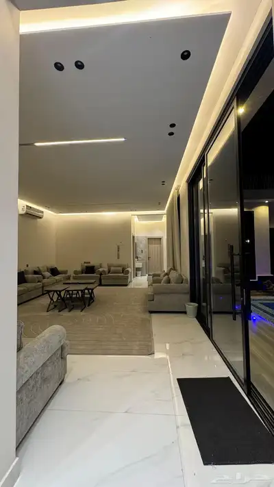 للبيع شاليه جديد مؤثث بالكامل بعيون الجواء يقبل البنك 4