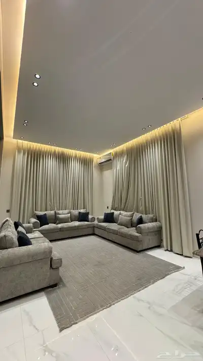 للبيع شاليه جديد مؤثث بالكامل بعيون الجواء يقبل البنك 7