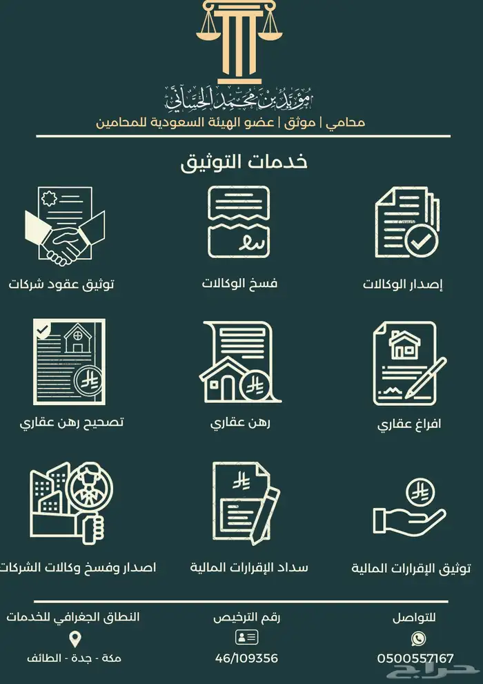 موثق معتمد افراغ ووكالات افراد وشركات 0