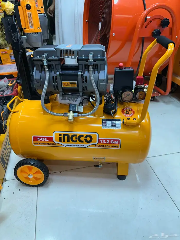 كمبروسر هواء 50 لتر كاتم صوت Silent Air Compressor oil free 4
