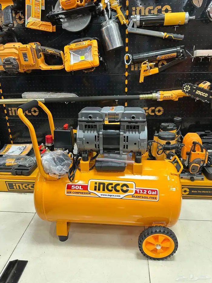 كمبروسر هواء 50 لتر كاتم صوت Silent Air Compressor oil free 8
