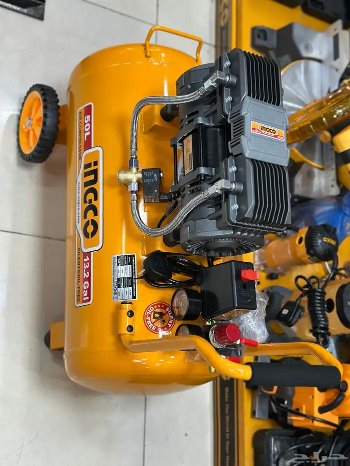 كمبروسر هواء 50 لتر كاتم صوت Silent Air Compressor oil free 3