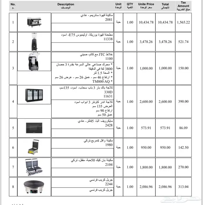 معدات كوفي شوب للبيع 0