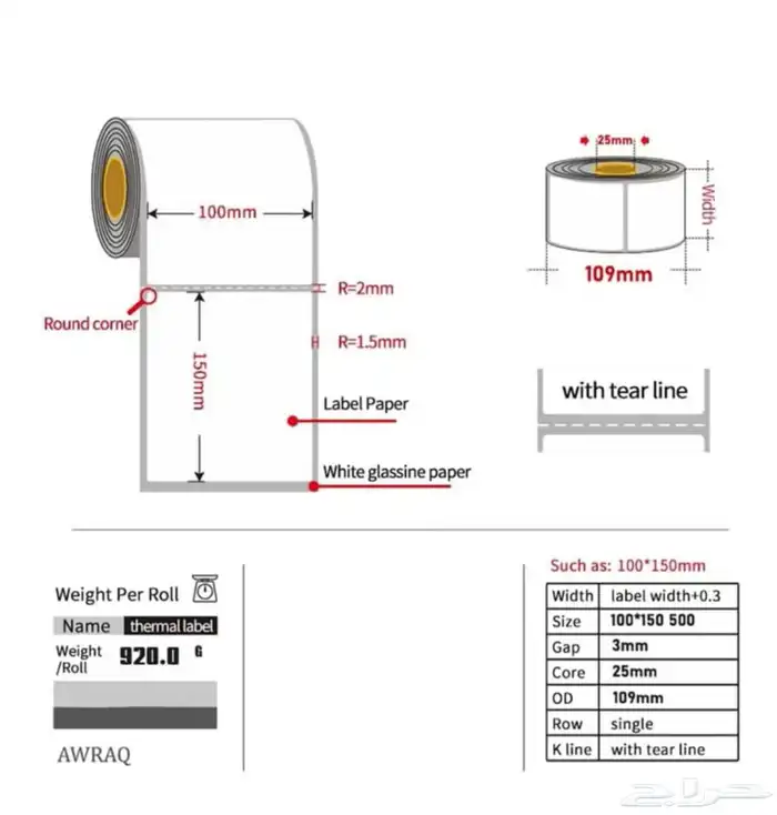 ورق بوليصات لاصق للمتاجر وستيكرات 5