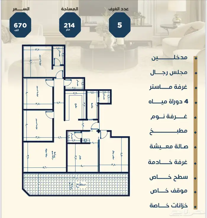 شقق تمليك ومميزه في حي الجامعه قريب من الخدمات 5