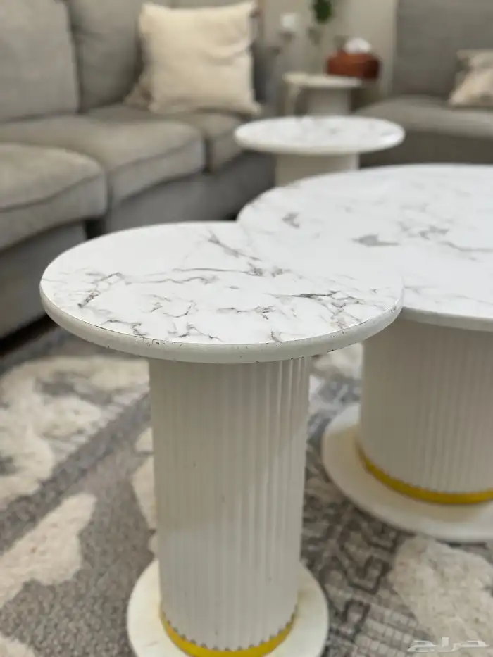 طقم طاولات تقديم وطاولة تلفزيون (( انباع )) 0