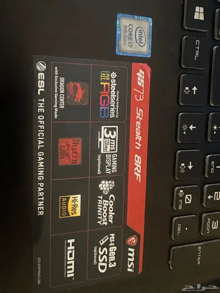 لابتوب MSI نظيف جدا 10