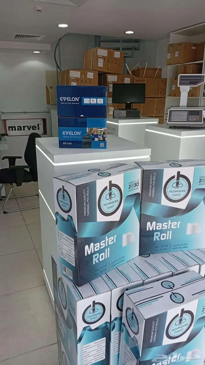 استيكرات بوليصات شحن باركود وموازين ورق فواتير بسعر الجملة 2