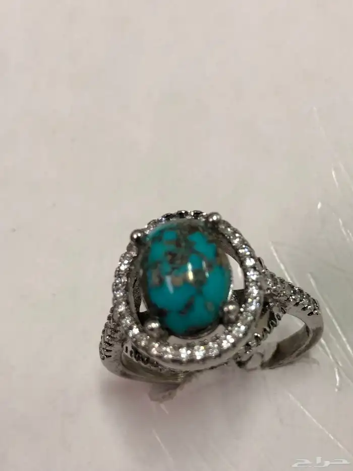 خاتم فيروز نيشابوري مع فصوص الماس 16