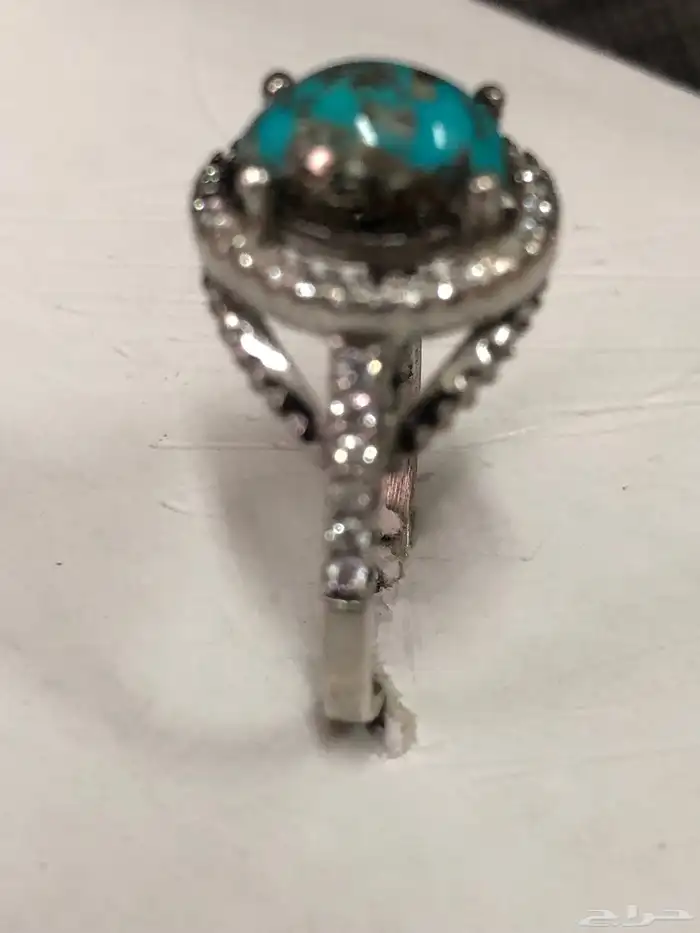 خاتم فيروز نيشابوري مع فصوص الماس 14