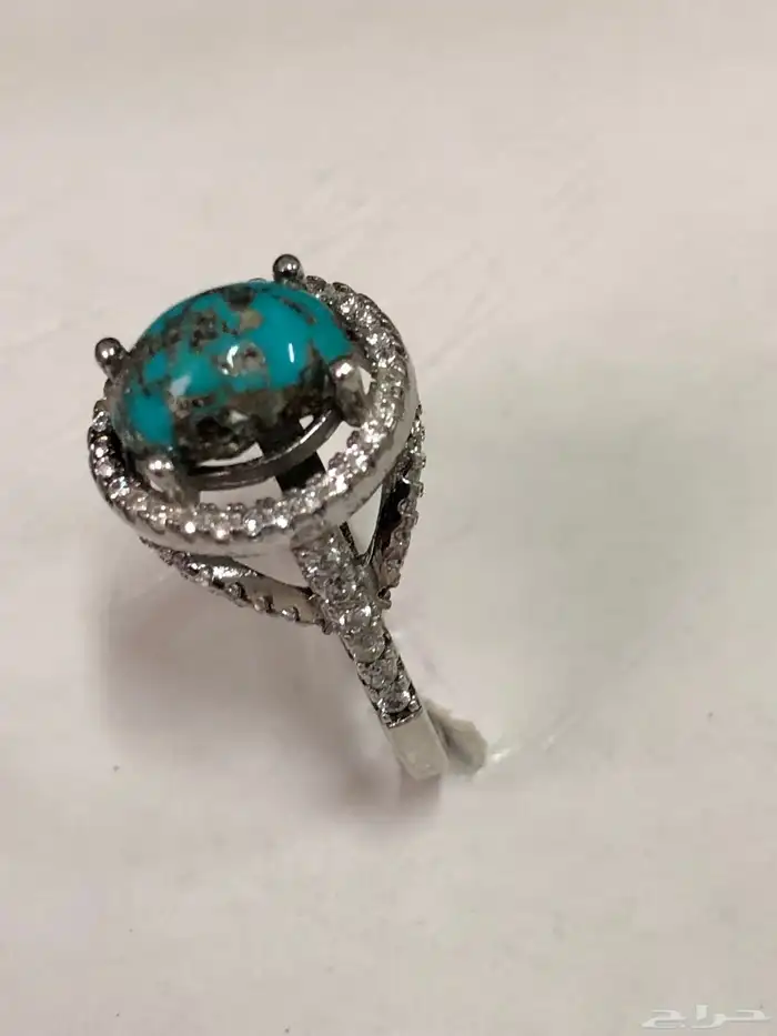 خاتم فيروز نيشابوري مع فصوص الماس 11