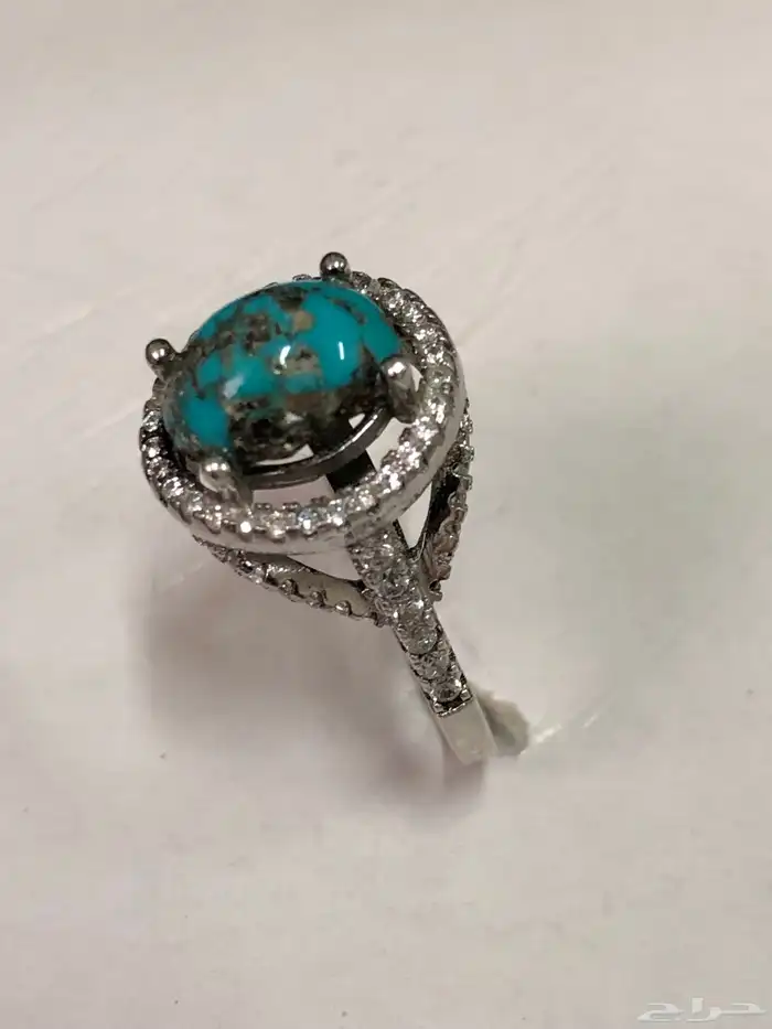 خاتم فيروز نيشابوري مع فصوص الماس 8