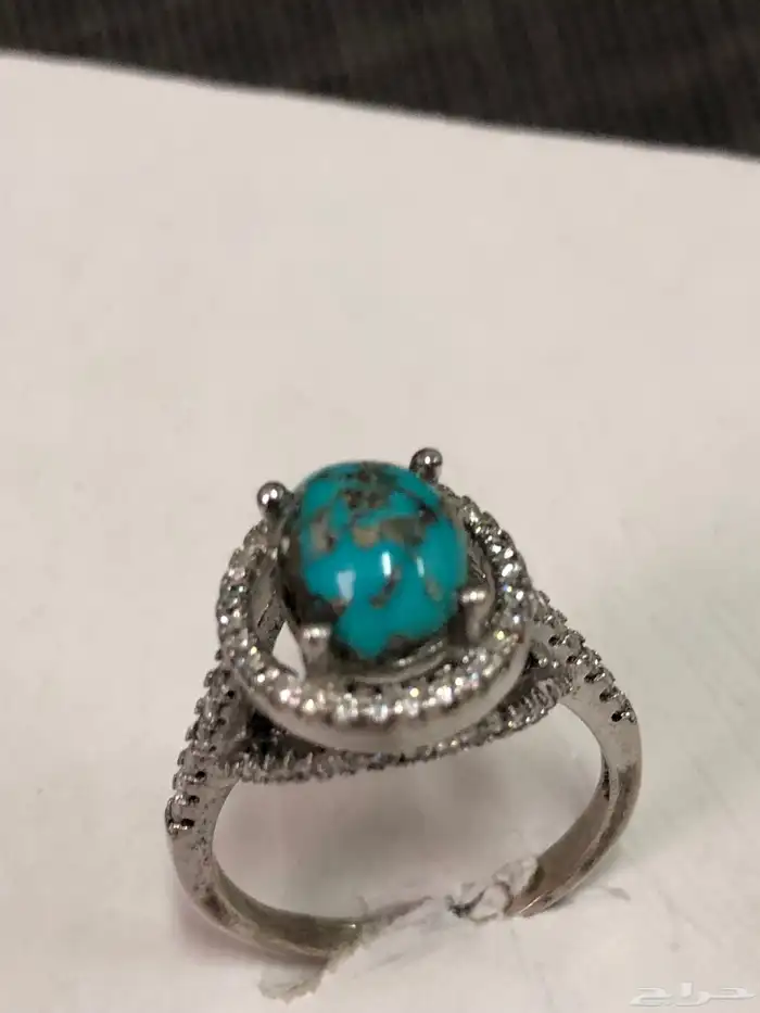 خاتم فيروز نيشابوري مع فصوص الماس 3