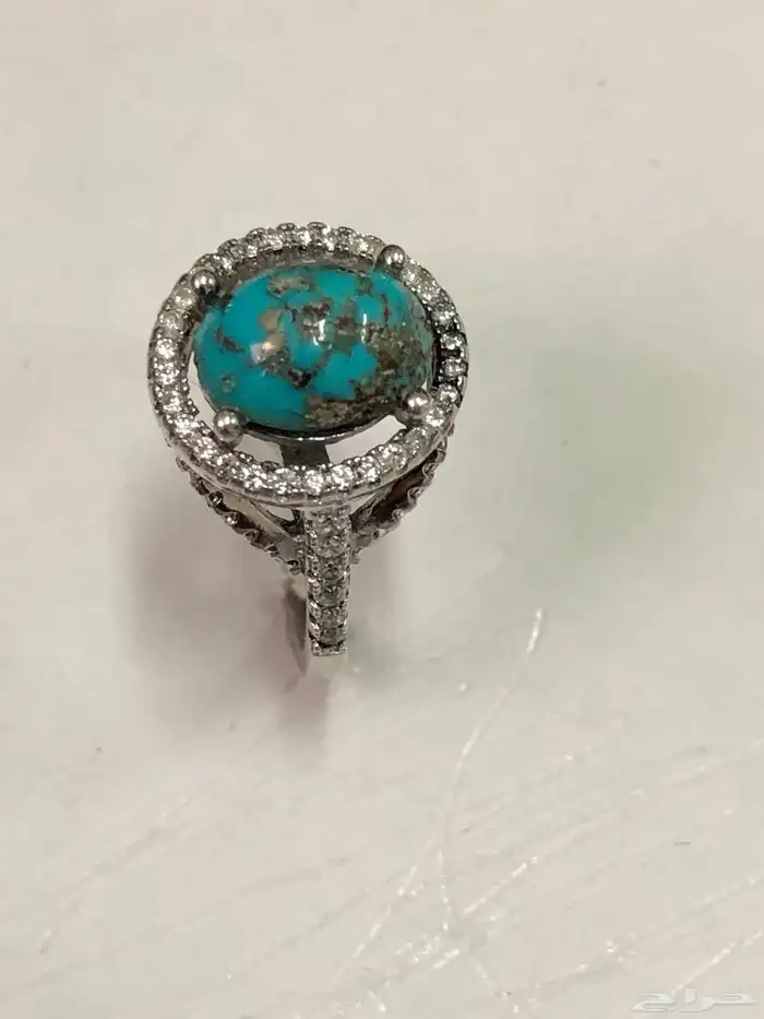 خاتم فيروز نيشابوري مع فصوص الماس 4