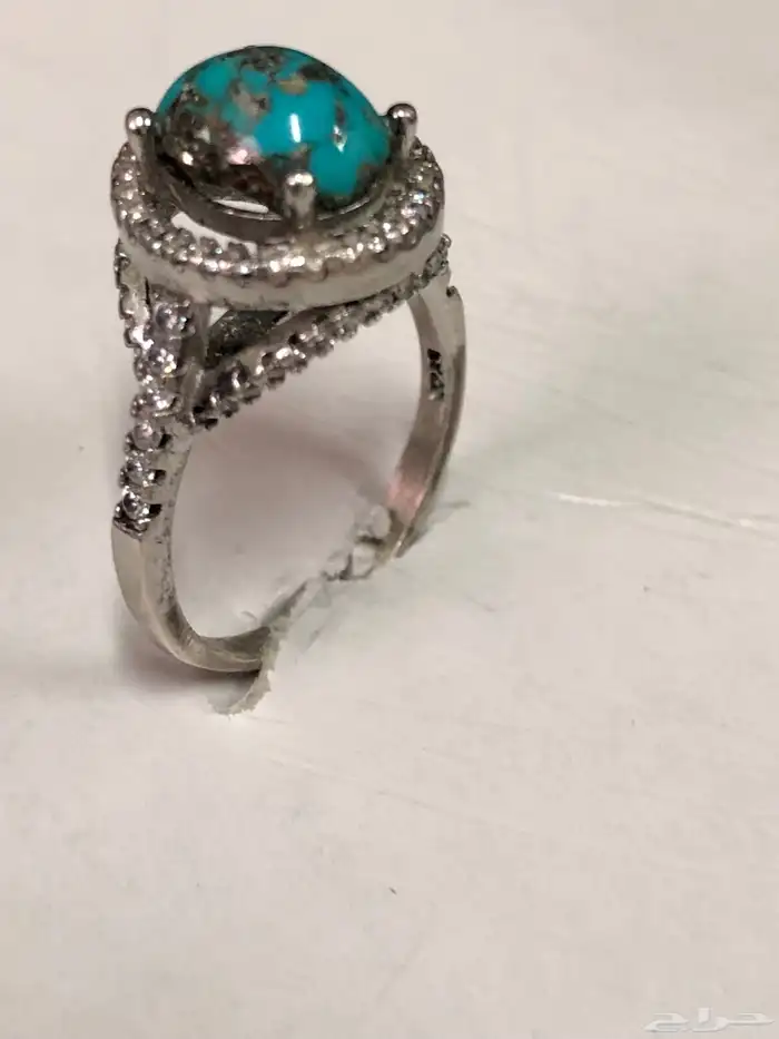 خاتم فيروز نيشابوري مع فصوص الماس 2