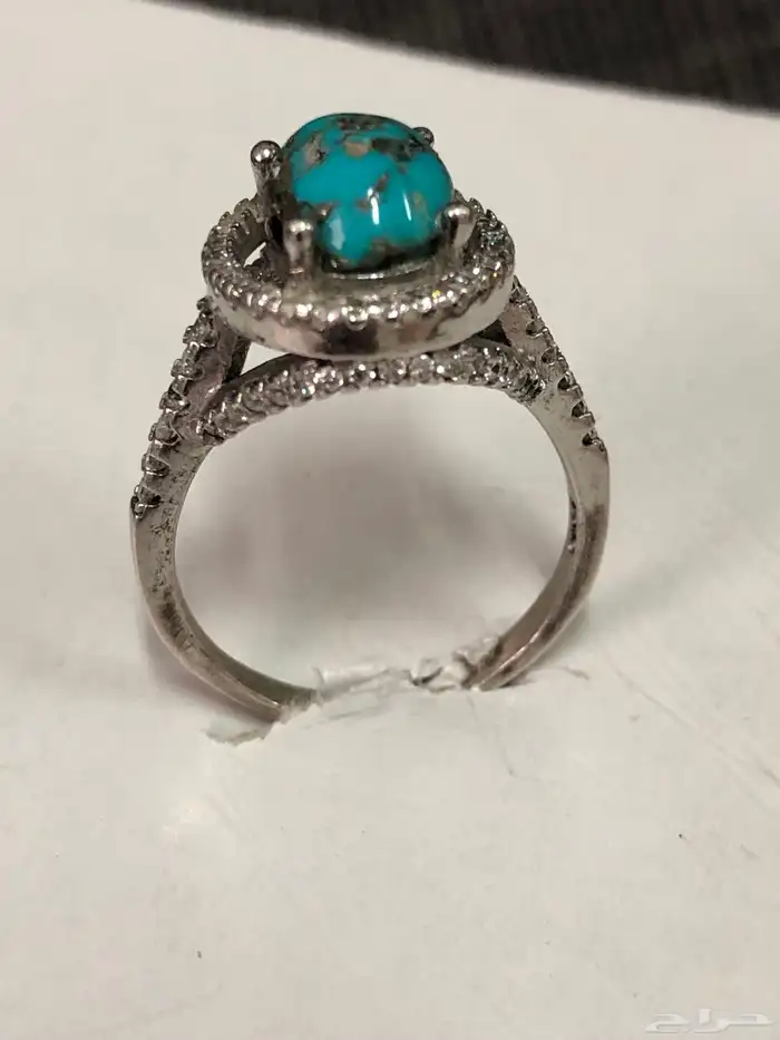 خاتم فيروز نيشابوري مع فصوص الماس 1