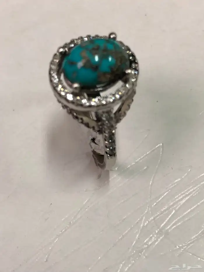 خاتم فيروز نيشابوري مع فصوص الماس 17