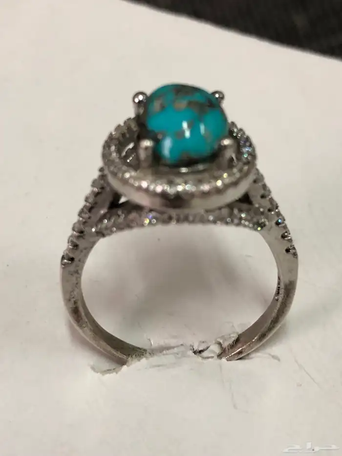 خاتم فيروز نيشابوري مع فصوص الماس 15