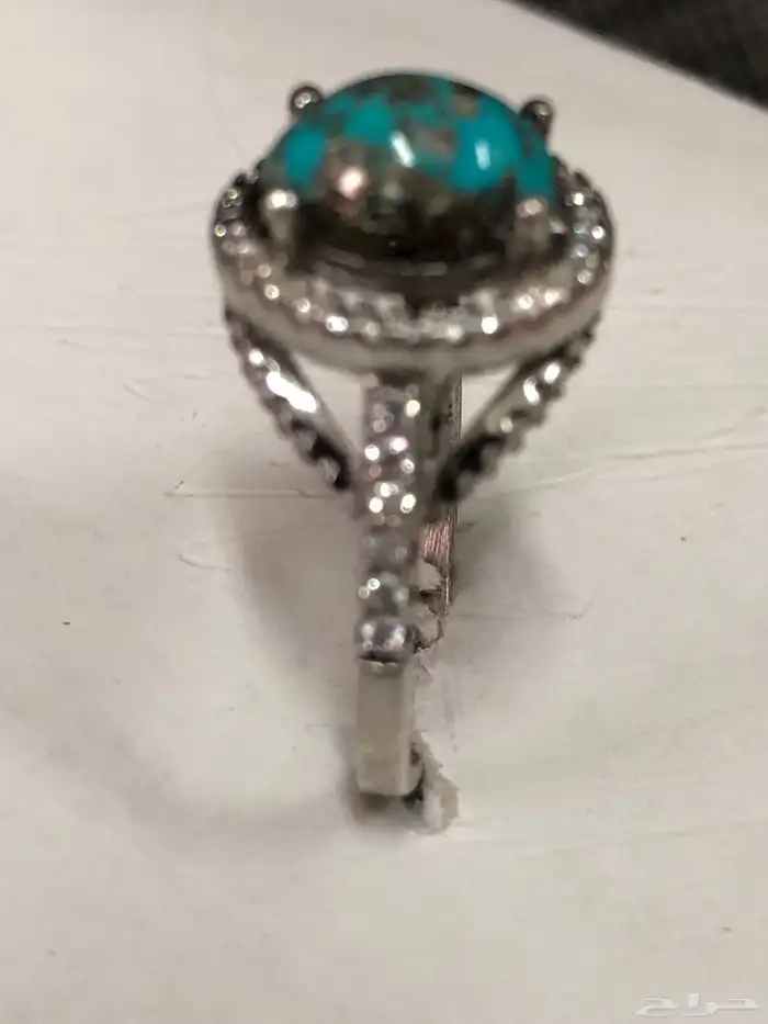 خاتم فيروز نيشابوري مع فصوص الماس 13