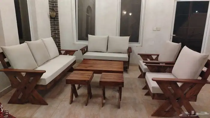 جلسه خارجيه خشب طبيعي 4
