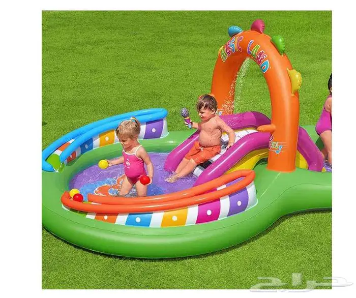 مسبح اطفال مع العاب مقاس 2.95-1.90-1.37 سم 0