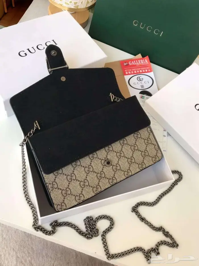 شنط قوتشي مربعة شنطات ماركة لون عنابي اسود بيج غوتشي GUCCI 14
