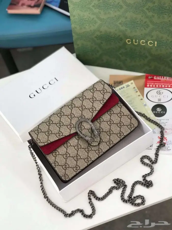 شنط قوتشي مربعة شنطات ماركة لون عنابي اسود بيج غوتشي GUCCI 13