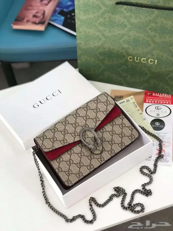 شنط قوتشي مربعة شنطات ماركة لون عنابي اسود بيج غوتشي GUCCI 8