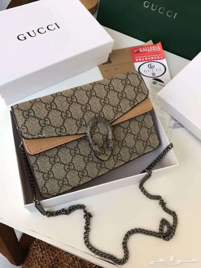 شنط قوتشي مربعة شنطات ماركة لون عنابي اسود بيج غوتشي GUCCI 11